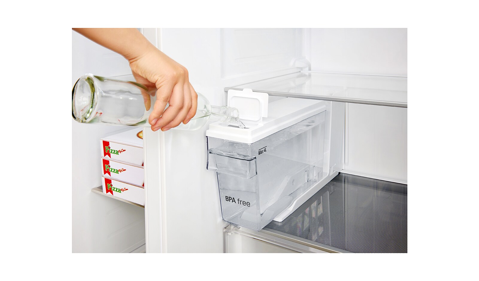 LG Side-by-Side mit Door-in-Door® |  Eis-, Crushed Ice- und Wasserspender  | 606 Liter Kapazität | Energieeffizienzklasse F | Interner Wassertank 4L | Steel | GSJ561PZUZ, GSJ561PZUZ